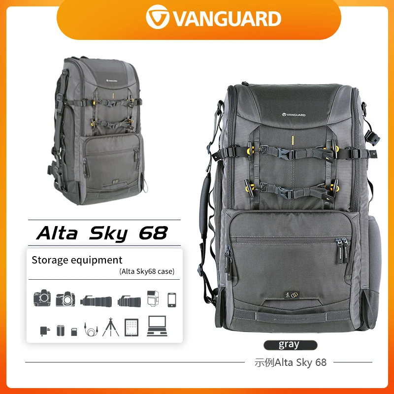 VANGUARD Alta Sky66 Sky68 Backpack Professional Bird Shooting Photography Dual Cannon 600 Fixed Super Long Focus Waterproof 800