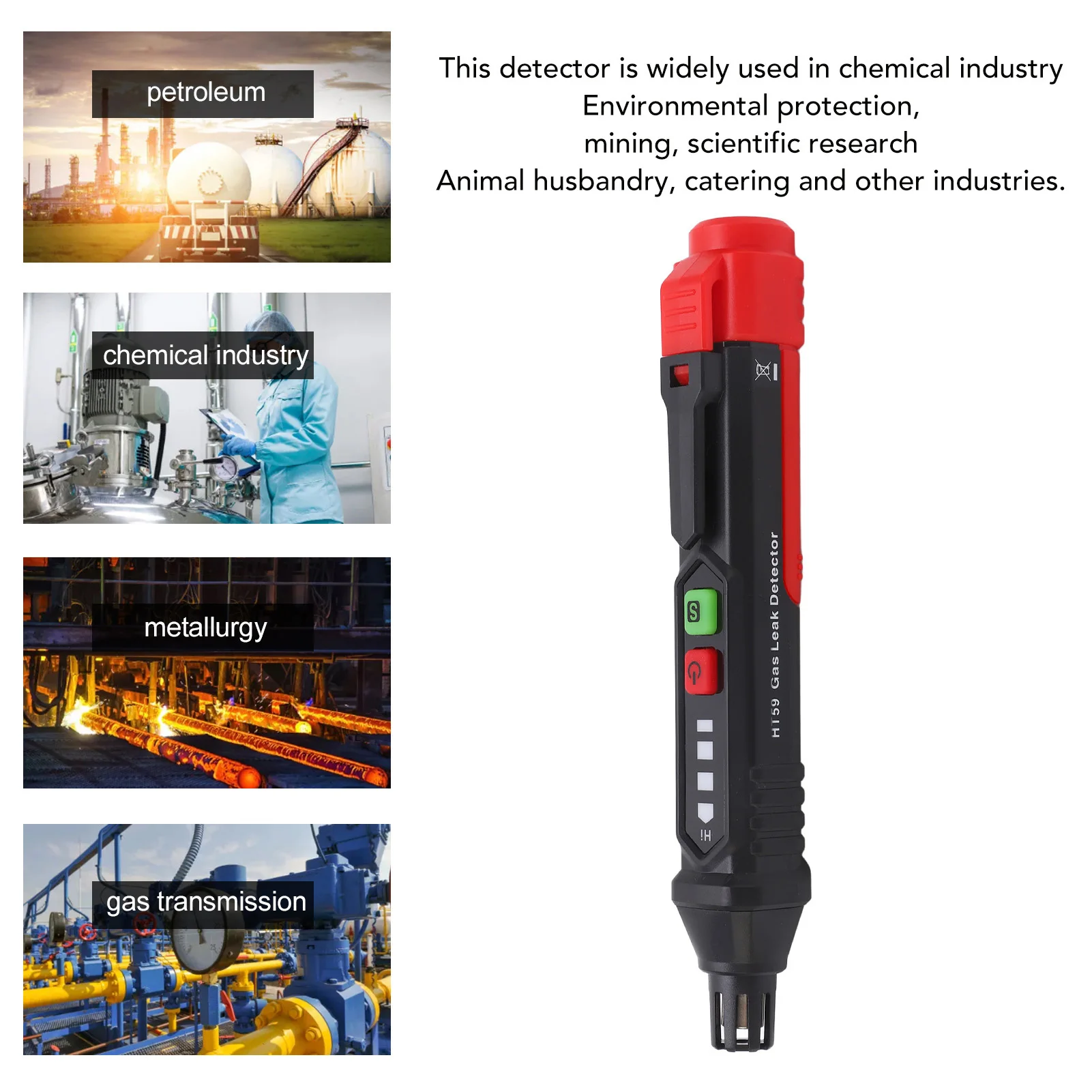 Gas Tester Combustible Gas Analyzer Gas Detector Pen Type Sensitive Portable Combustible Gas Tester Sensor for Industry Catering