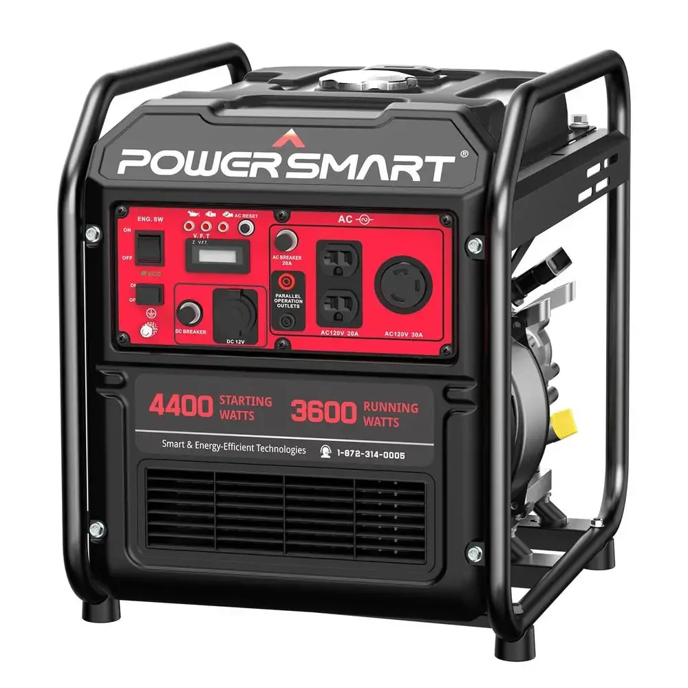 4400W Gas Powered Portable Generator Super Quiet Inverter RV Ready 30A Outlet Lightweight Camping