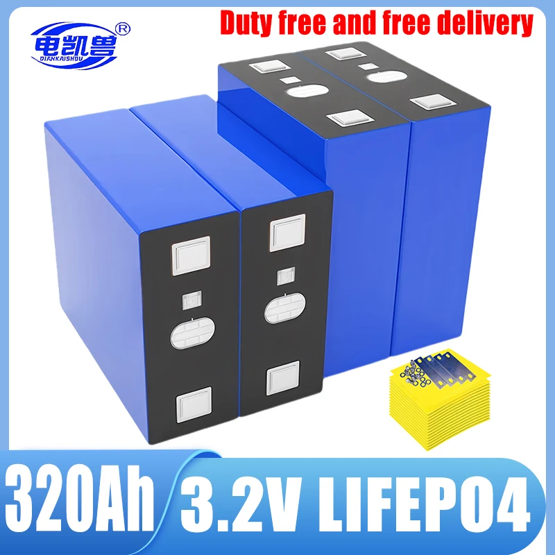 

1-16pcs 3.2V 320ah 310ah 280ah New Lifepo4 battery DIY12V 24V 48V RV solar storage electric boat golf cart charging battery pack