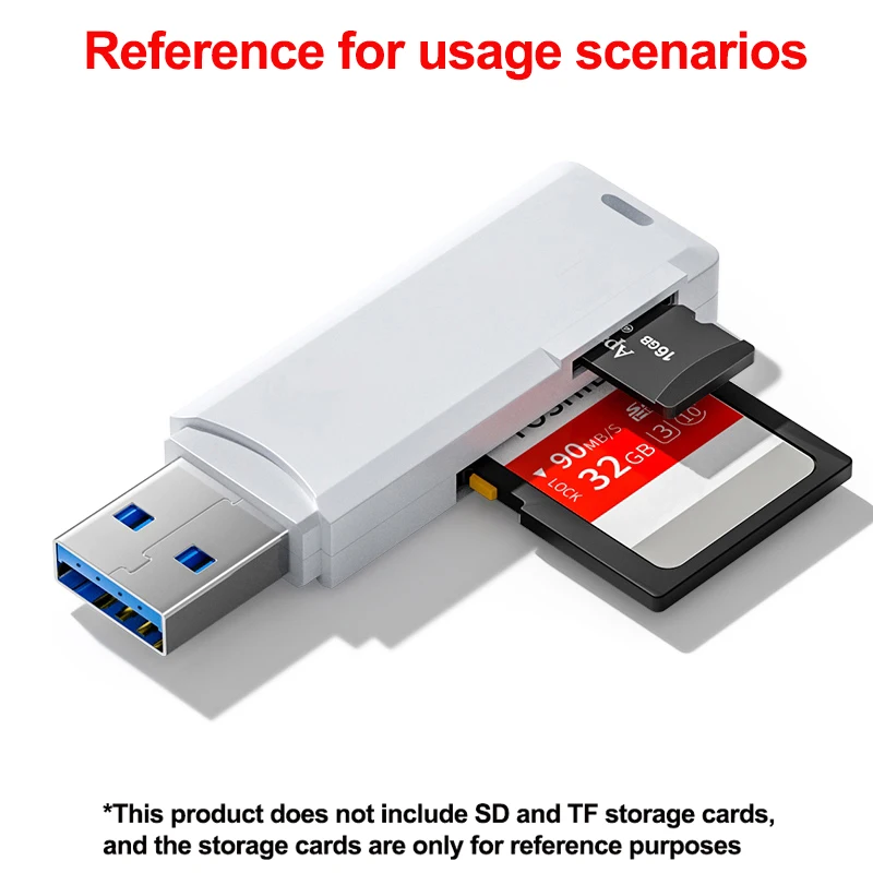 2-in-1 USB 3.0/2.0 Kartenleser Micro SD Kartenleser USB-Adapter Hochgeschwindigkeitskartenleser TF Speicherkarte für PC Laptop Zubehör