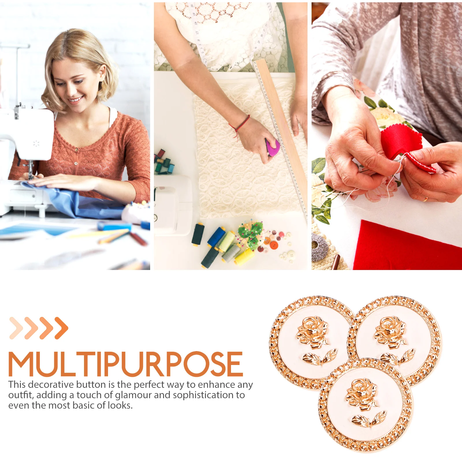 

10Pcs Metal Buttons for Coat Suit Jacket Decorative Vintage 15Mm Sturdy Zinc Alloy Flower Pattern Elegant Apparel Accessory