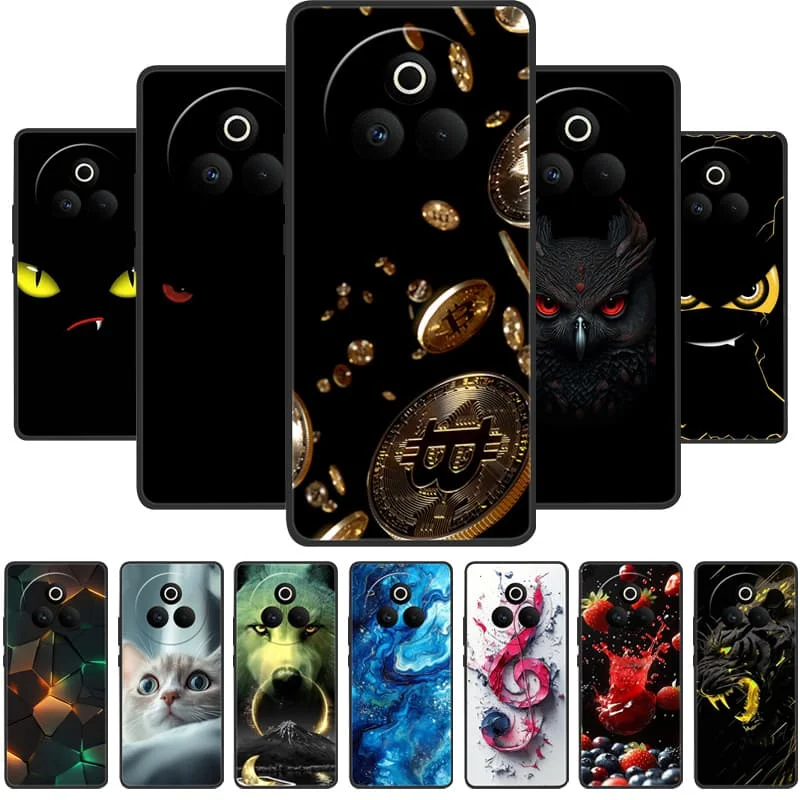 حافظة لهاتف Realme P3 Pro غطاء ممتص للصدمات أسود من السيليكون الناعم من مادة البولي يوريثان الحراري لهاتف Realme P3 Pro حافظة لهاتف Realme P3 Pro 5G غطاء خلفي Fundas #1