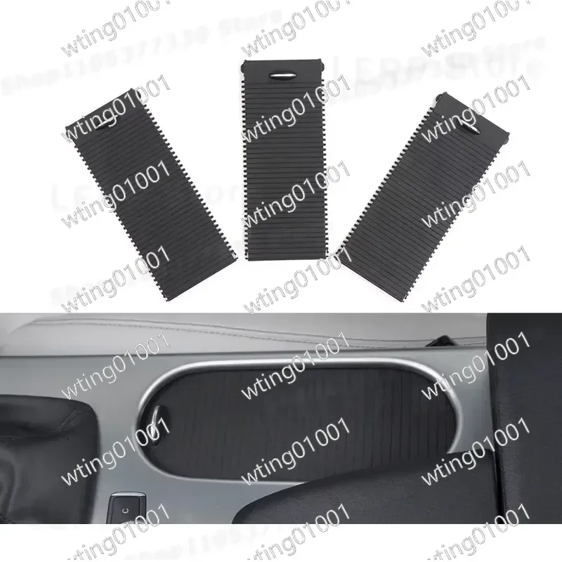 for Mercedes Benz SLK SLC W172 Sliding Armrest Console Cover with Integrated Cup Holders and Storage Curtain Organizer