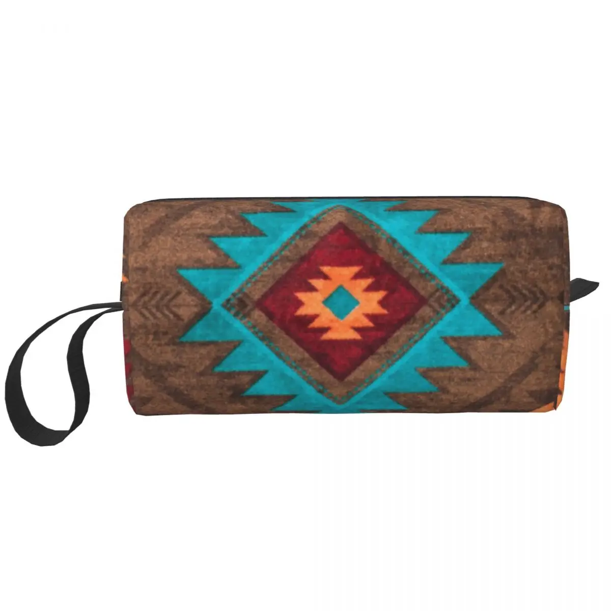 Boho Navajo tas perlengkapan mandi Travel pola berlian Kilim Vintage Turki pengatur Makeup kosmetik Kit Dopp penyimpanan Kecantikan