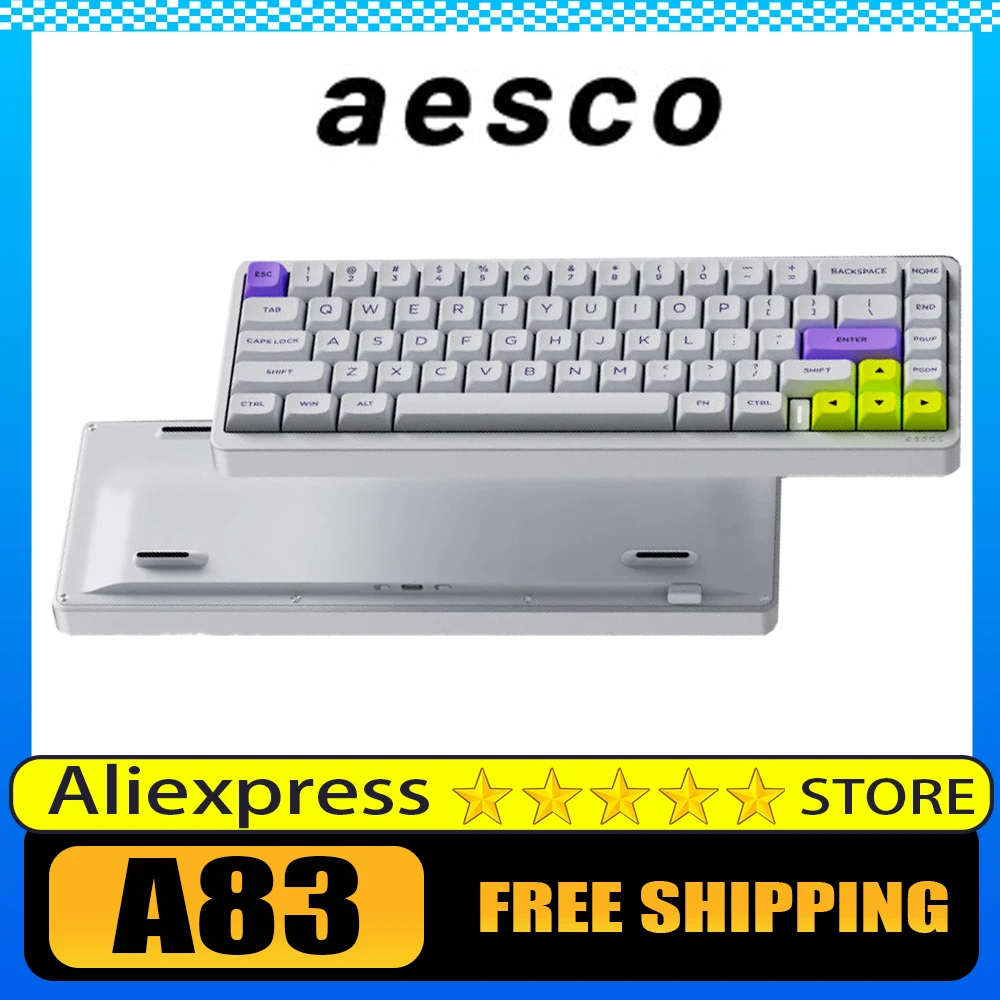 New Aesco A83 Inductive Switch Mechanical Keyboard 8K Low Delay E-Sports Gaming Keyboard High Precision PC Gamer Accessories