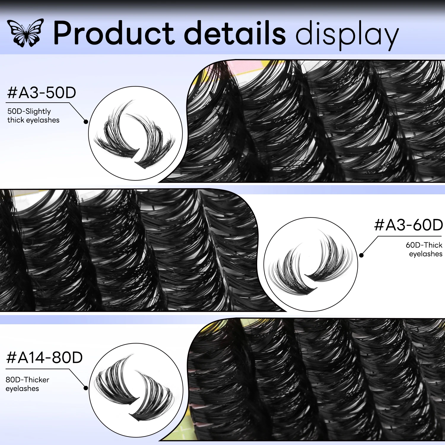 Zestaw do przedłużania rzęs GROINNEYA, rzęsy w kępkach, wodoodporne, mocne, do samodzielnego przedłużania, klej i utrwalacz do rzęs, pęseta do rzęs, makijaż