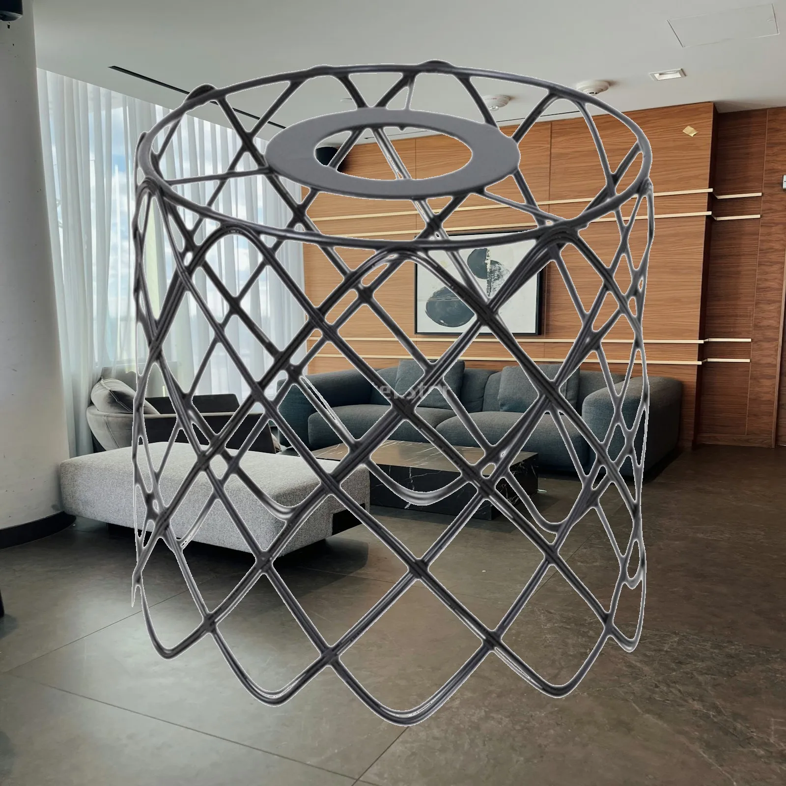 Hollow Iron Cylinder Lamp Shade Modern Lampshade Replacement Home Decor Cover for Bedroom Living Room Dining Room Office Kitchen