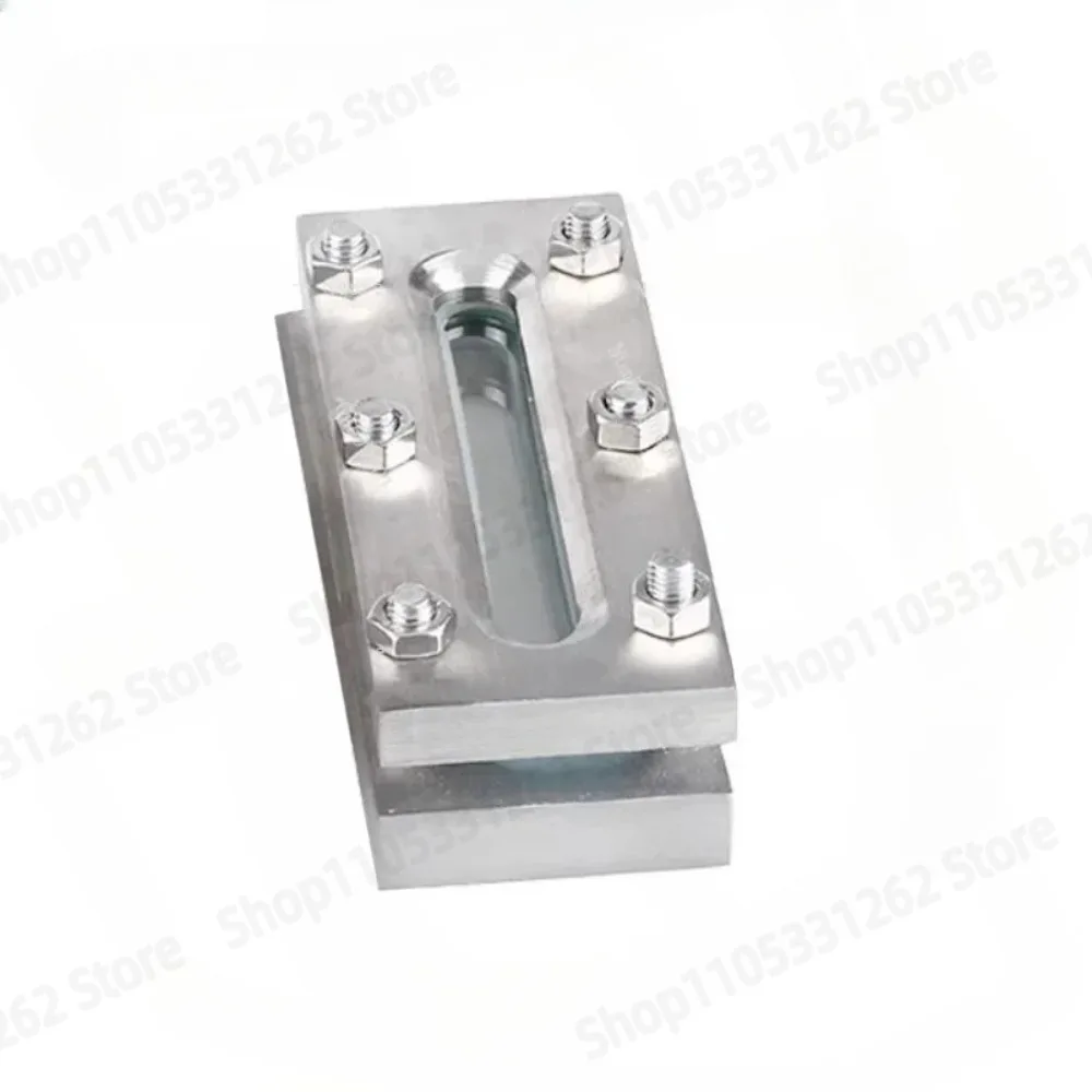 304 Stainless Steel Sight Glass Oval Level Gauge with Flat Welded Design for Liquid Observation 1000 * 80 450*80  MM