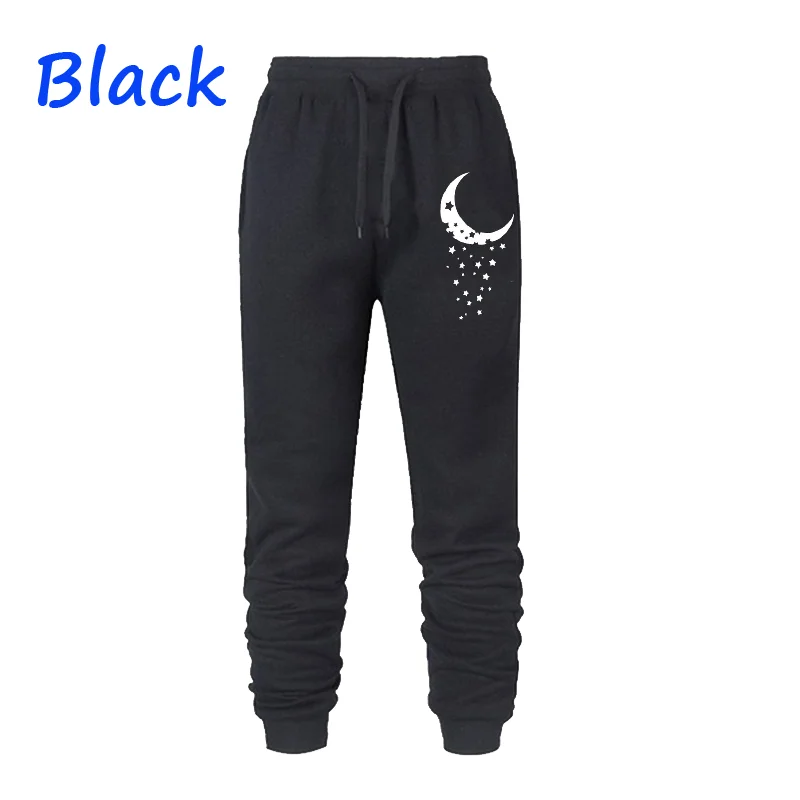 Personality Stars and Moon Pattern Sweatpants for Women Autumn Winter Long Pants Casual Sports Jogging Pants Women Sweat Pants