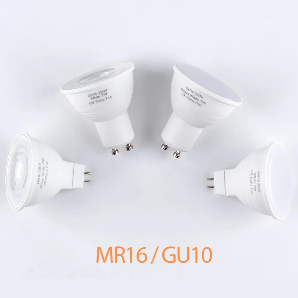 Bombilla LED para sala de estar, foco GU5.3, GU10, MR16, 5W, 7W, 220V