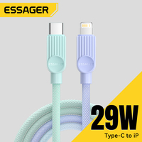 Essager USB C Color Cable For iPhone 14 13 12 11 Pro Max Xs iPad Macbook Wire 29W PD Fast Charging Type C To Lighting Data Cord