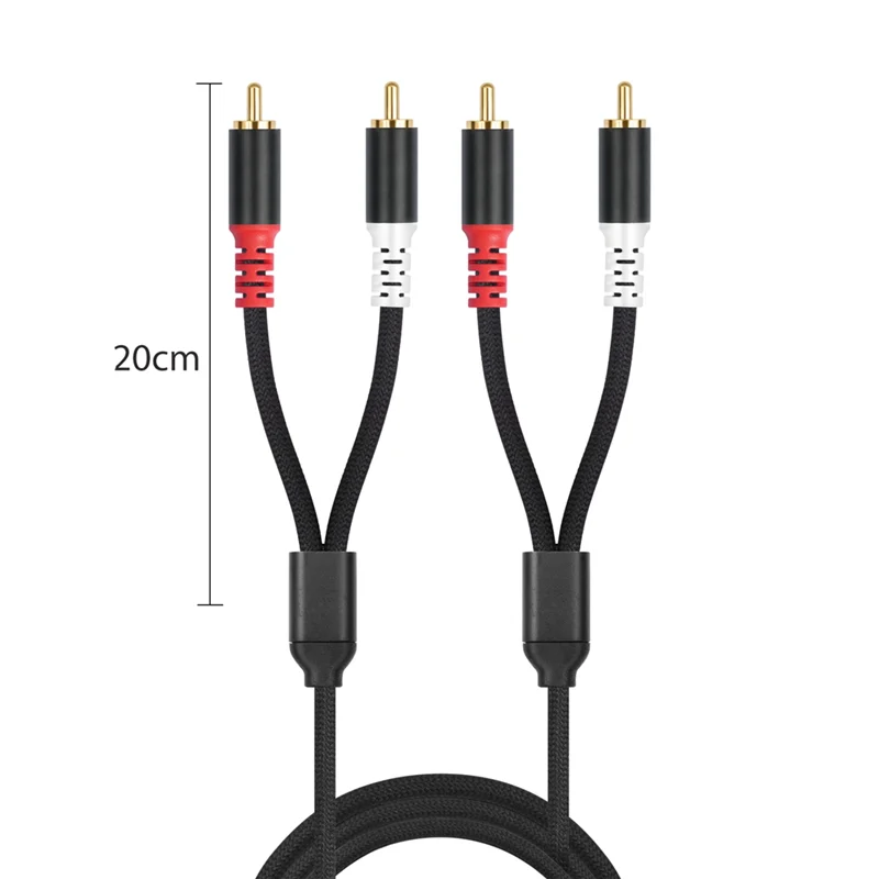 【뜨거운 판매! 】홈 시어터, 스테레오 시스템, TV, 악기용 금도금 커넥터가 있는 RCA-RCA 오디오 케이블