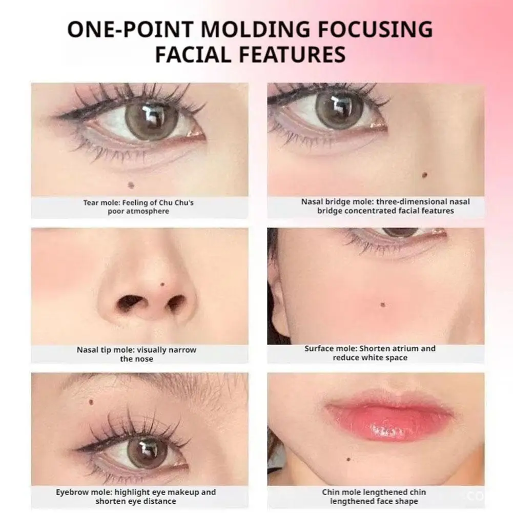 Bolígrafo para pecas Natural realista, resistente al agua, antisudor, cabeza redonda de larga duración, sello para manchas de pecas, maquillaje para pecas de ojos modificado