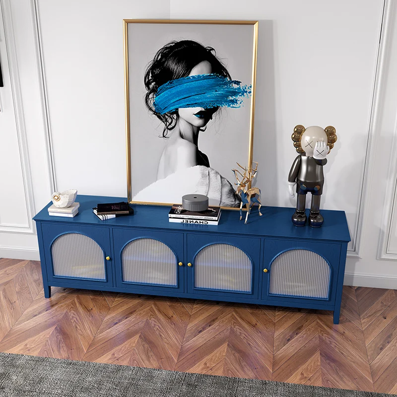 

yj21 American solid wood TV cabinet French light luxury small apartment simple Nordic retro creative audio-visual cabinet