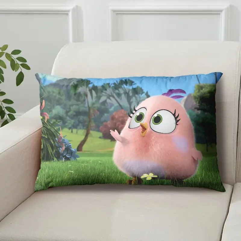 Angry Birds Cute Cartoon Kawaii Pillowcase Personalized Creative Anime Movie Character Student Bedroom Double-Sided Pillowcase