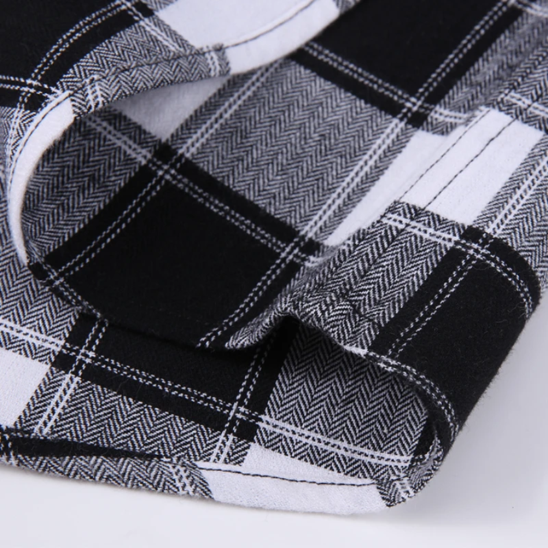 Soft Cozy 11XL Fits 160KG Men's Plaid Flannel Shirts Long Sleeve 100 Cotton Plus Size Men's Flannel Shirts Long Sleeve Tall