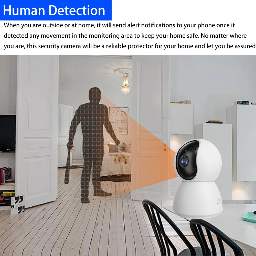 Mini Tuya 5MP WiFi PTZ Telecamera IP Baby Monitor Visione notturna Monitoraggio automatico umano Video Smart Life Telecamera di sorveglianza domestica