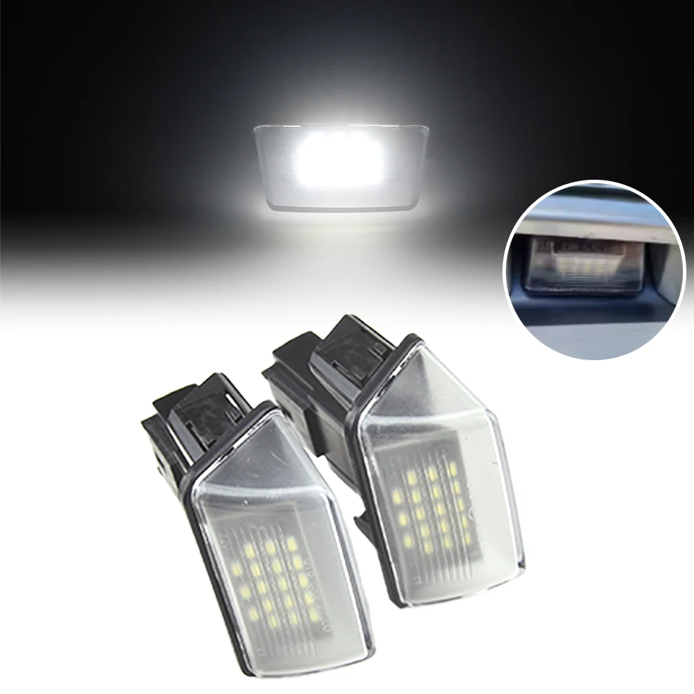 لوحة ترخيص السيارة ضوء LED 12 فولت مقاوم للماء سطوع عالية لسيتروين C3 بيكاسو 2009-2012 نموذج أضواء لوحة الترخيص #2