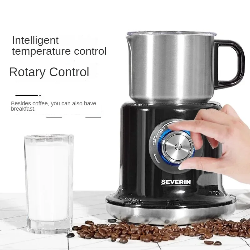 Elektrischer Milchaufschäumer, 700 ml, 304 Edelstahl, Doppelmischkopf, heiße und kalte Temperatureinstellung, heiße Milch, Heimmilchaufschäumer