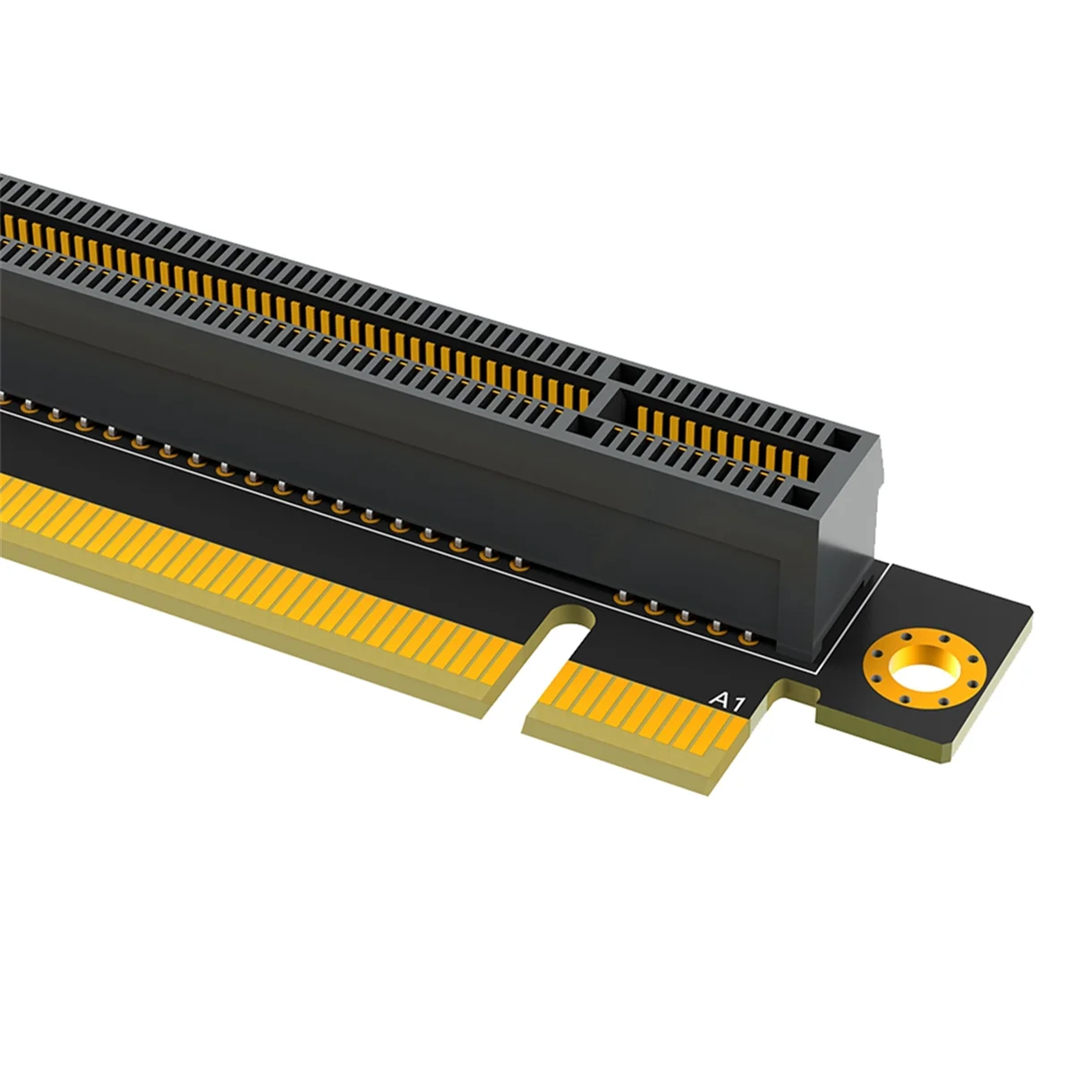 PCI-E 16X 3.0 90 Degree Reverse Male to Female Riser Card for 1U Server (Installation Direction Towards CPU)