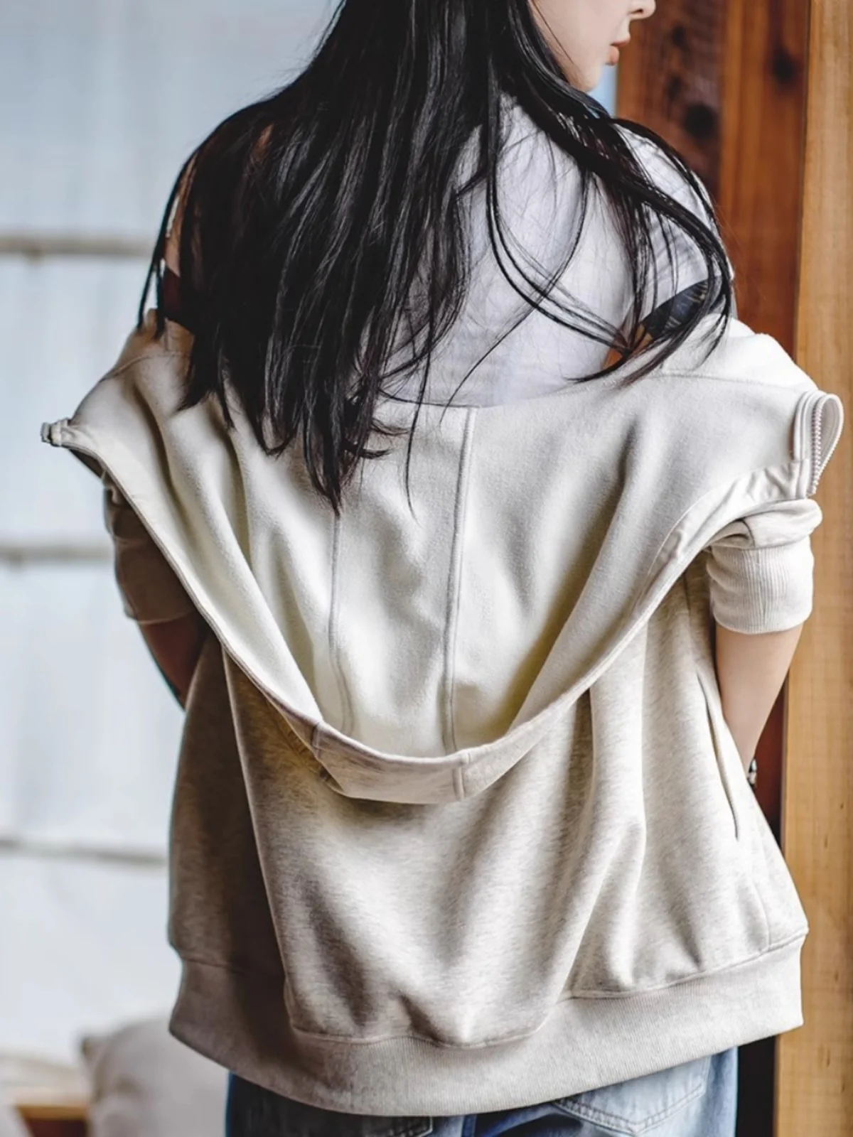 مادن المرأة الأمريكية عارضة Fce هوديي Thiened الدفء ملابس داخلية الخريف الشتاء البوليستر القطن سستة Sve طويلة