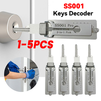 2 in 1 Stainless Steel Key Decoder Portable Precision Hook And Pickup Hand Tool O-ring Pickup Kit Maintenance Repair Kit