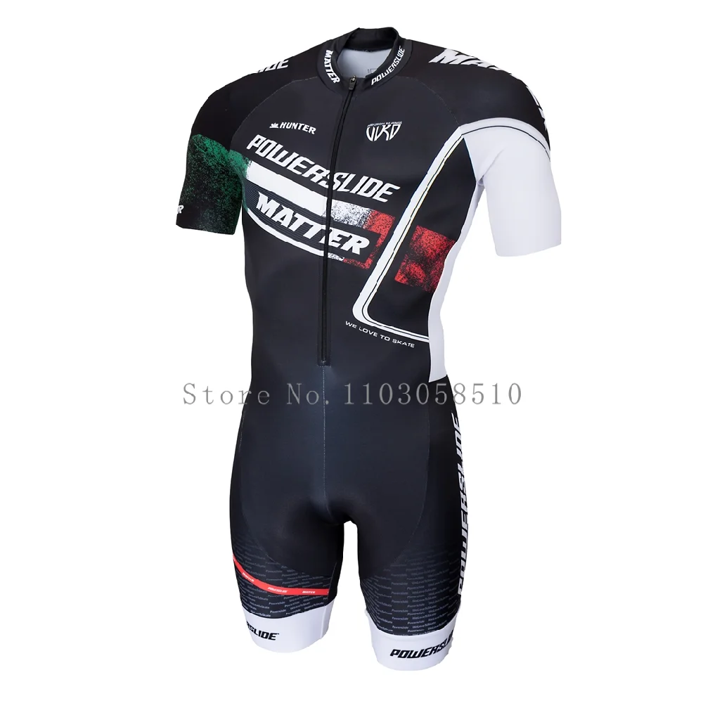 

Powerslide Skating Short Sleeve Speed Skating Suit Kids Practice Training Inline Speed Skating aldult Triathlon Race Clothing