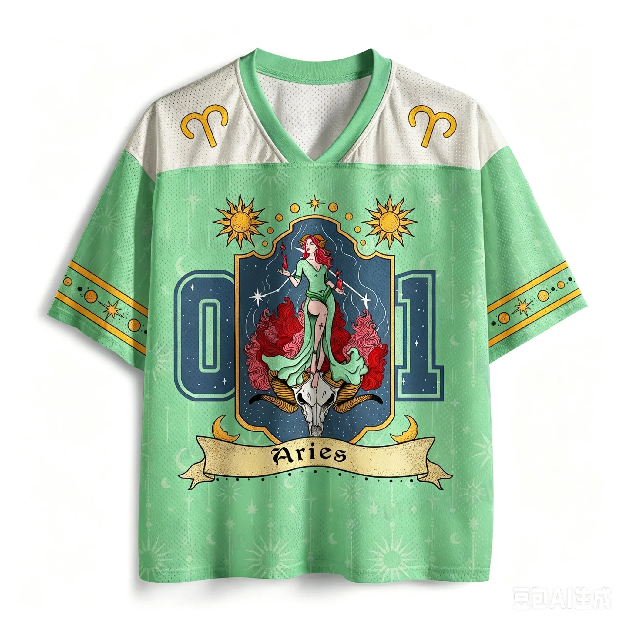 2026 Summer Fashion New Gothic Constellation Goddess Limited Edition 3D Printed Outdoor Leisure Fitness V-neck T-shirt Large