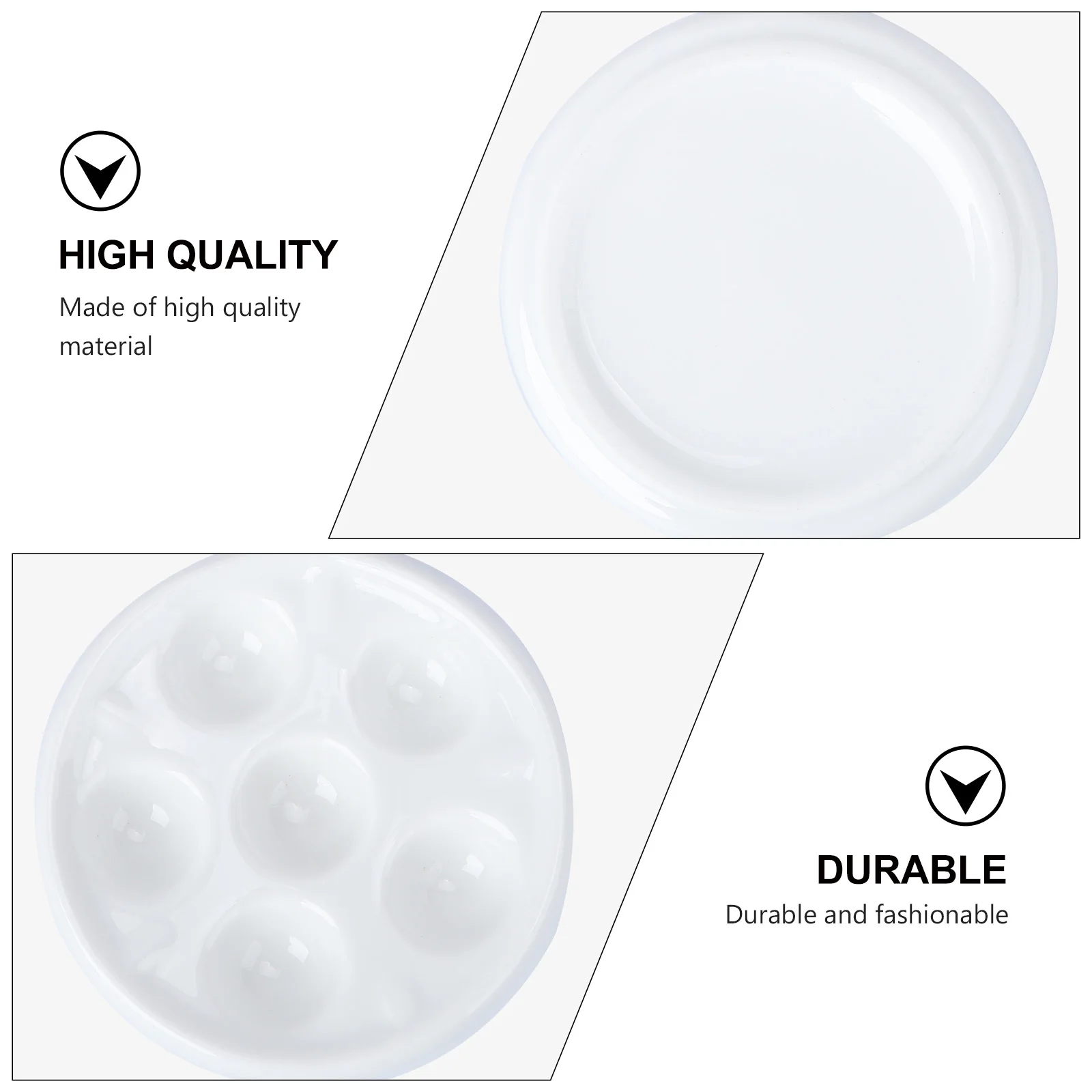 

1Pcs Ceramic Kitchenware 6 Hole Snail Baking Dish Smooth Surface Anti Roll Design Ceramic Dish Baking Plate Barbecue Plate