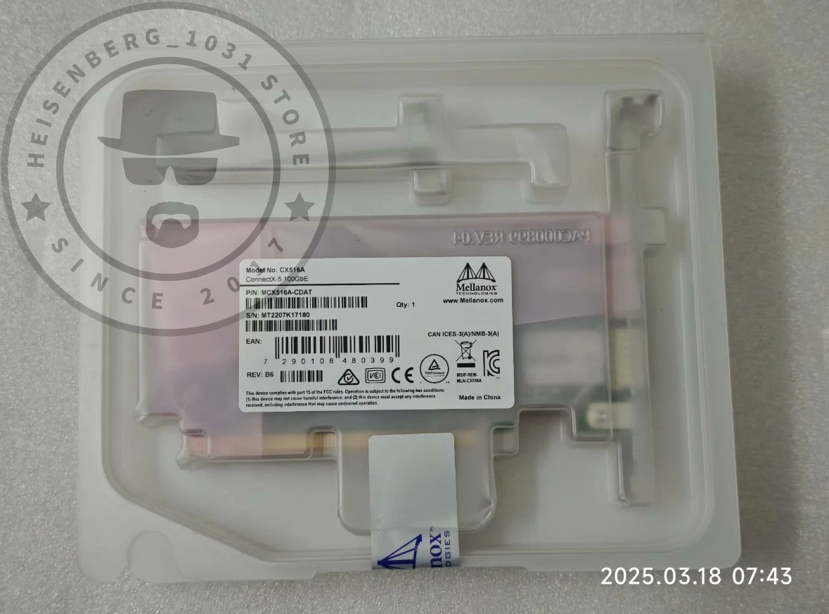 MCX516A-CDAT CONNECTX-5 EN 100GBE CX516A DUAL PORT QSFP28 PCIe4.0x16 NEW
