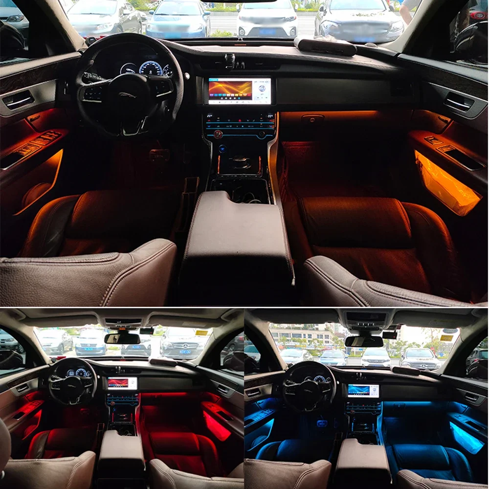 For Jaguar XFL XEL XE XF 2016-2024 Ambient light Car  screen control with Roof Speaker illuminator Neon Cover Upgrade