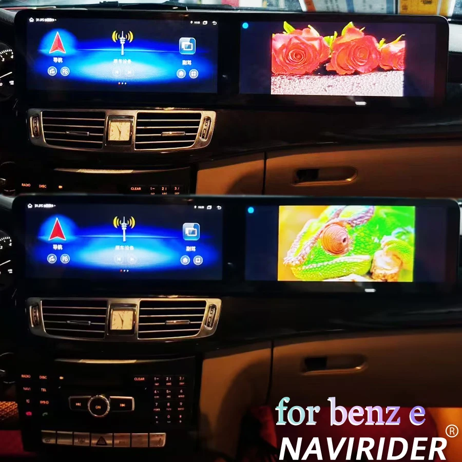 

LHD RHD Carplay Dual Screen For Mercedes Benz E Class W212 E200 E230 E260 E300 S212 2010-2015 NTG4.5 NTG5.0 Android 15 BT Stereo