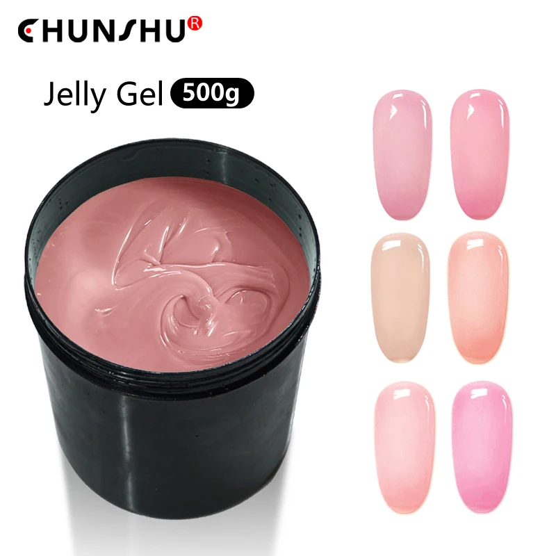 

CHUNSHU 500g Builder Jelly Nail Gel For Extensions Soak Off New Poly Nail Art Manicures Long Lasting Professional nail salon DIY