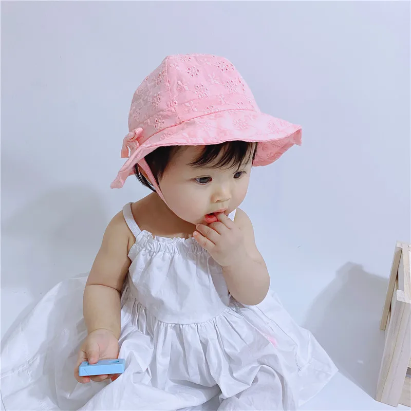 Baby Girl Sun Hat Toddler Summer UPF 50+  Bucket Hat Wide Brim Beach Hats for Baby Boys 0-18Months