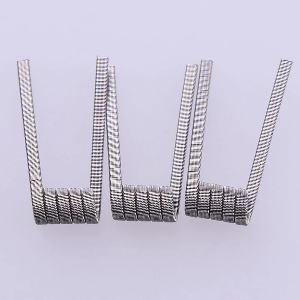 XFKM  A1/SS316/NI80 Hot 50/100pcs lot NEW Fused Clapton coils tri four core Heating Wires Coil Alien Clapton MTL coils Wire