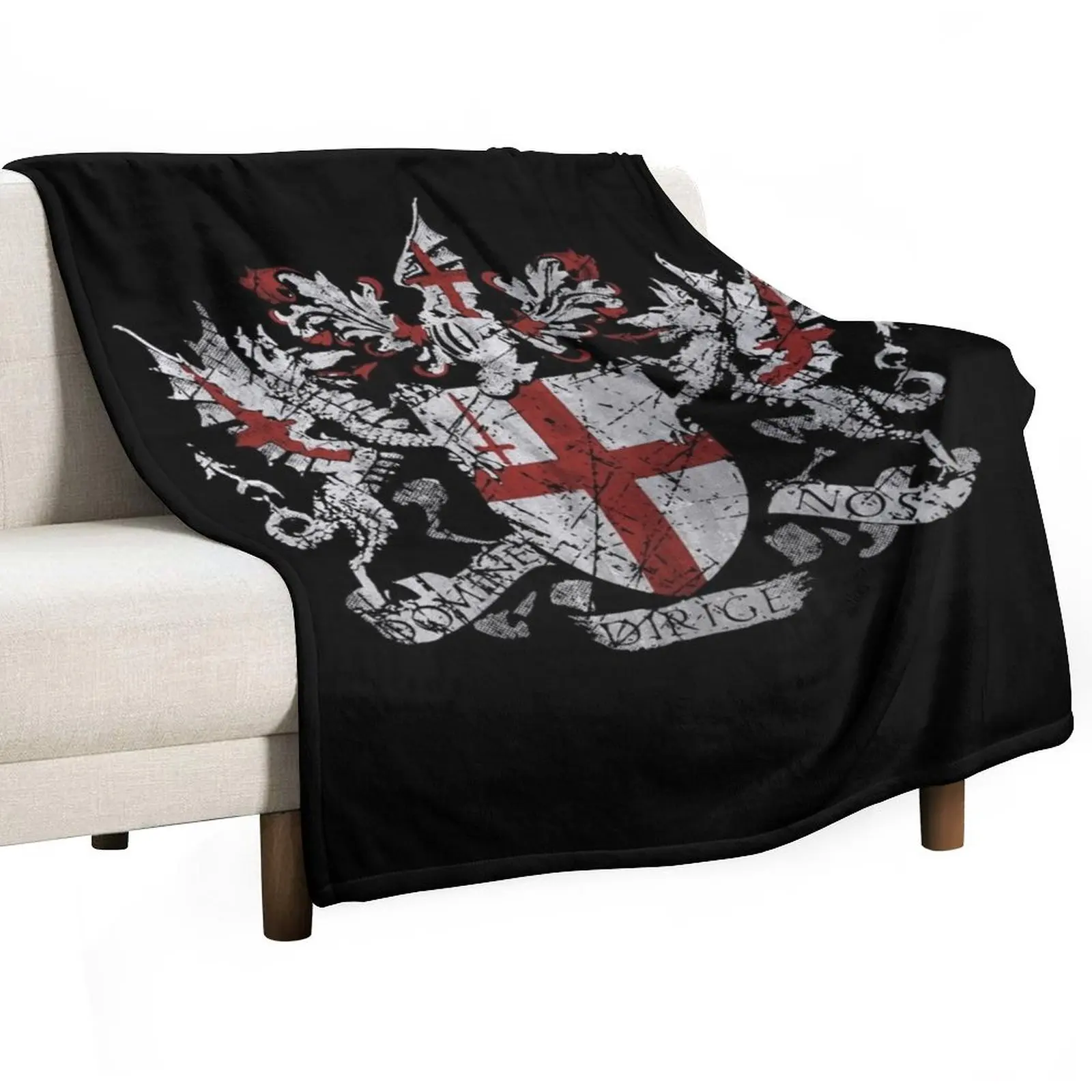 London Vintage Coat of Arms Throw Blanket Soft Beds Blankets Sofas Of Decoration Flannels Sofa Throw Luxury Designer Blankets