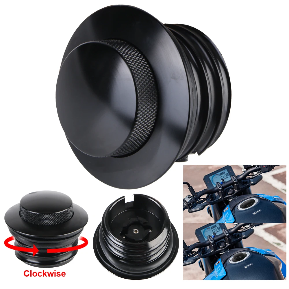 

CNC Aluminum Chrome Black Motorcycle Oil Tank Gas Cap Pop-Up For Harley Sportster XL883 XL1200 Dyna FXD Softial Fat Boy CVO