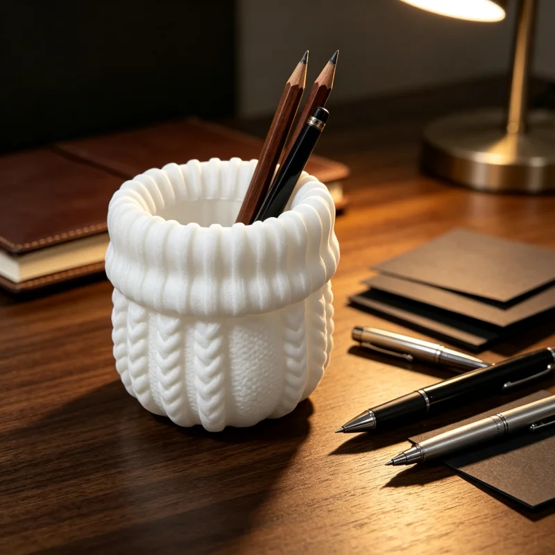 Cute White Sweater-Shaped Pen Holder, Dormitory Storage Essential. 3D Cable Knit Embossed Ribbed Texture Desktop Storage Box. Matte Minimalist Nordic Style Multifunctional Stationery Organizer. Can Also Be Used as a Makeup Brush Holder, Dressing Table Organizer. Suitable for Dormitory Desks, Office Desks, Home Study Rooms, Dressing Tables. Efficiently Saves Desktop Space, a Warm and Cozy Desktop Decoration. Student Back-To-School Gift, Teacher Appreciation Gift, Small Gift for Colleagues, Housewarming Gift, Birthday Gift for Women