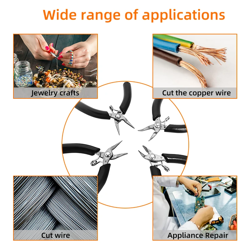 1pc Multitool Mini Needle Nose Pliers Small Portable Diagonal Pliers Hand Tools For Wire Cutter DIY Making Jewelry Accessories