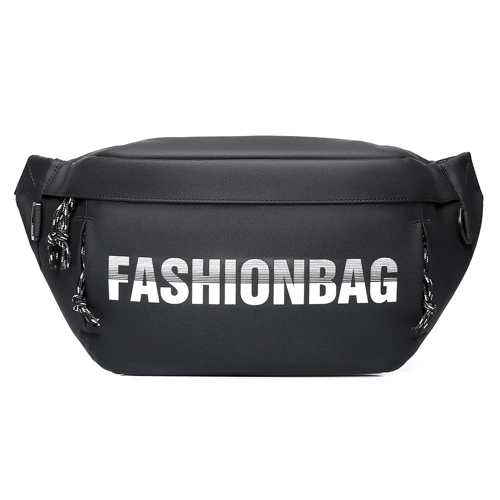 2026 Men's Waterproof Chest Bag Letter Print Nylon Single Shoulder Bag Portable Daily Crossbody Bag Fit 9 Inch Laptop