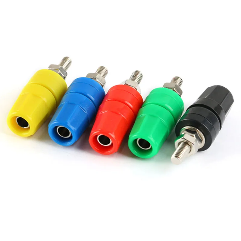 4mm Banana Plug 20A Copper Grounding Post M4*36 Terminal Banana Socket for Audio Test Lead Power Binding