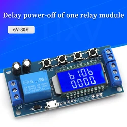 6-30V Micro USB Digital LCD Display Time Delay Relay Module Control Timer Switch Trigger Cycle Module XY-LJ02