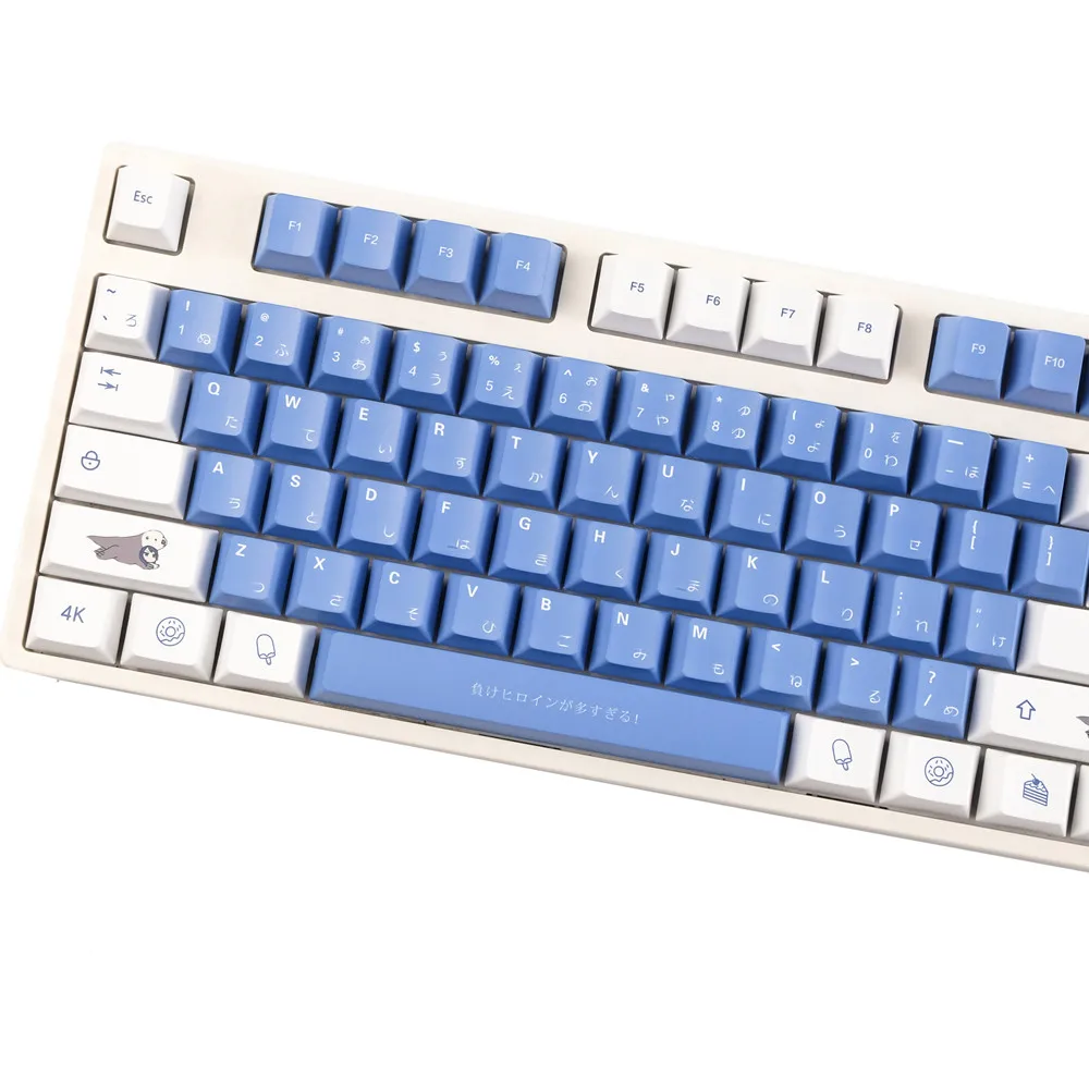 Eight Nai Keycap Set 142 Keys Japanese Cherry Profile 5 Side DYE Sublimation ISO Enter For Mx Switch Mechanical Gaming Keyboard