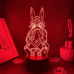 Anime Made in Abyss Nanachi 3D LED Neon Night Lights Kawaii Birthday Gift for Friend Otaku Bedroom Decor Nanachi Manga Lava Lamp