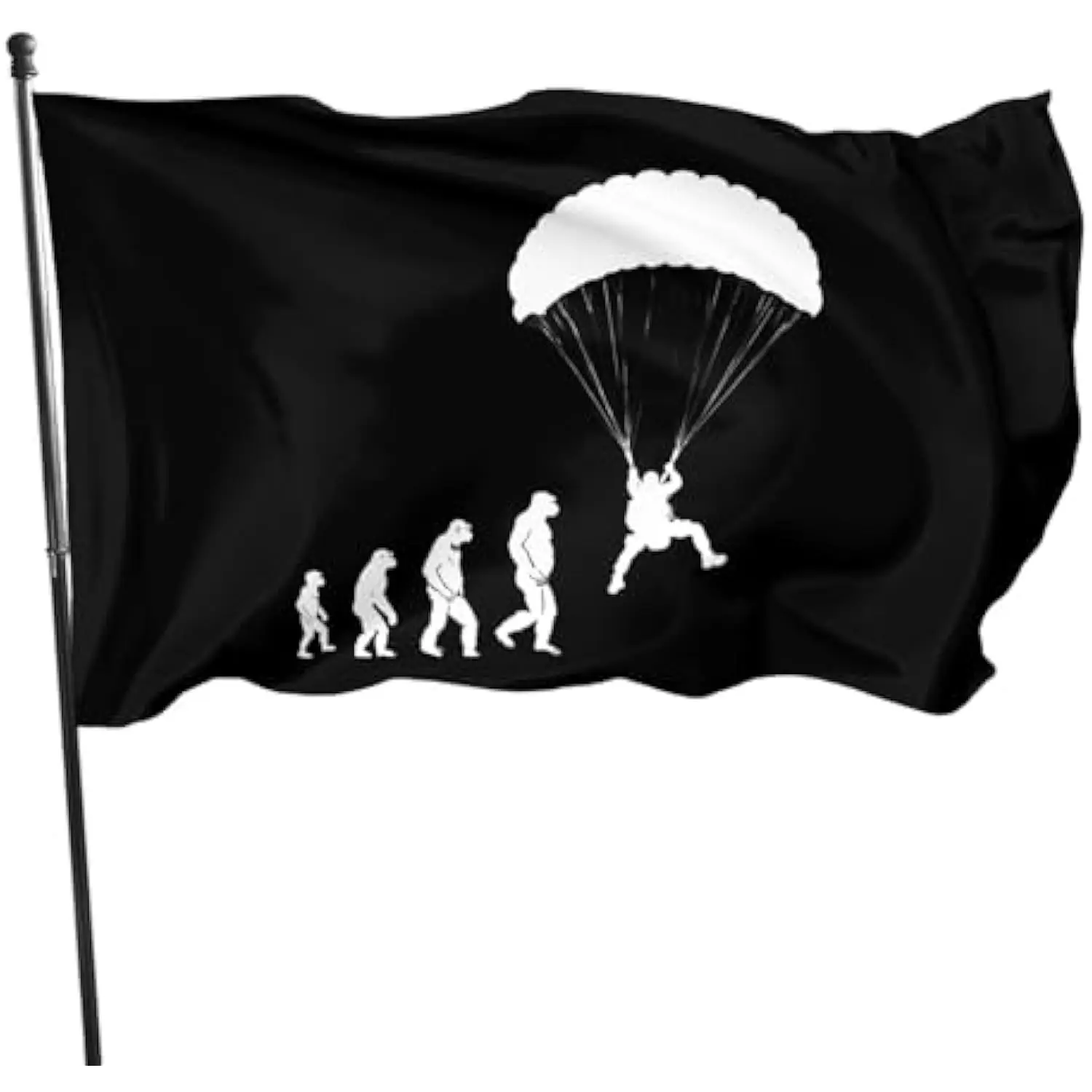 Parachute Evolution Skydiver Flag 3x5FT 4x6F Outdoor Durable Weather Resistant Banner