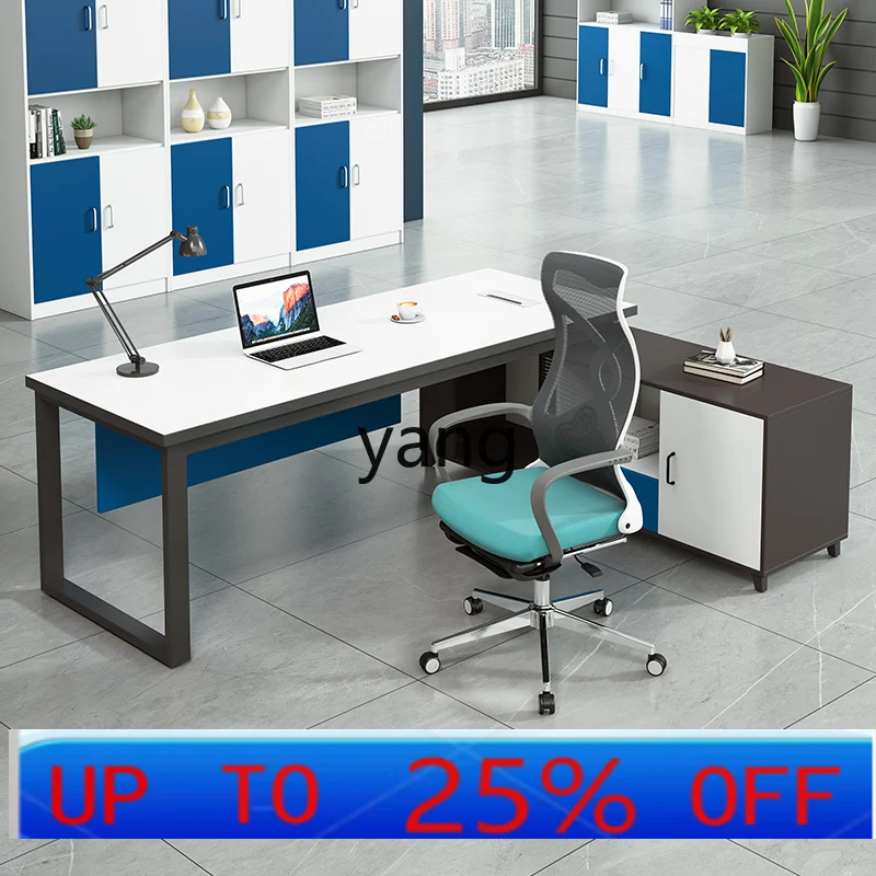 

Lmm simple modern single manager office desk and chair combination furniture