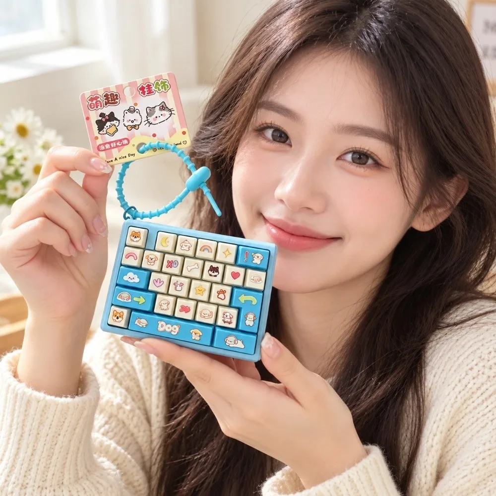 26 Key Decompression Button Creative Style Small Gift Mini Keyboard Pendant Cute Design Bag Hanging Ornament Keyboard Keychain