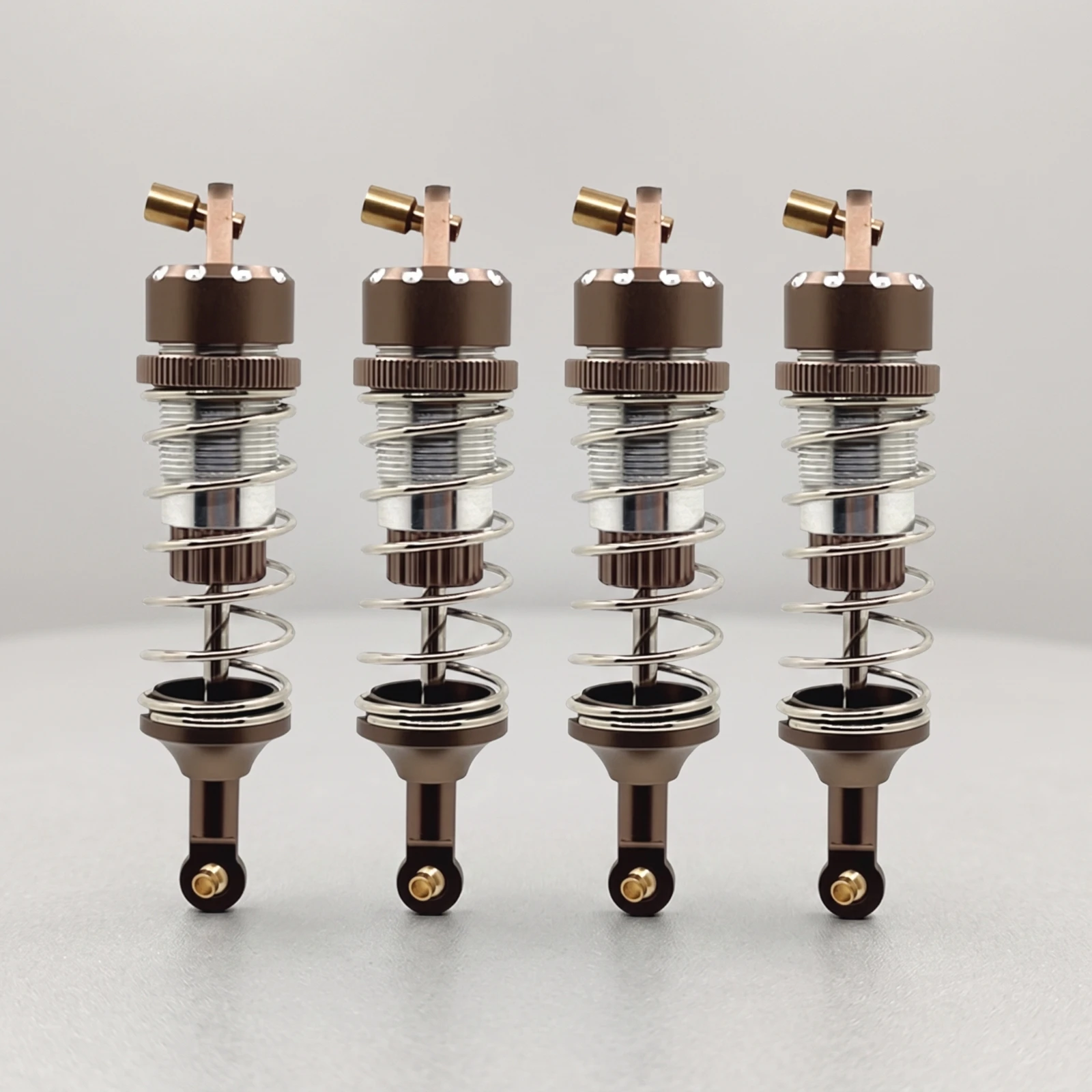4 Pieces Shock Absorber 1/7 Scale Shock Absorber with Coil Spring Damper Aluminum Damping System Lift Spacer Oil-Pressure