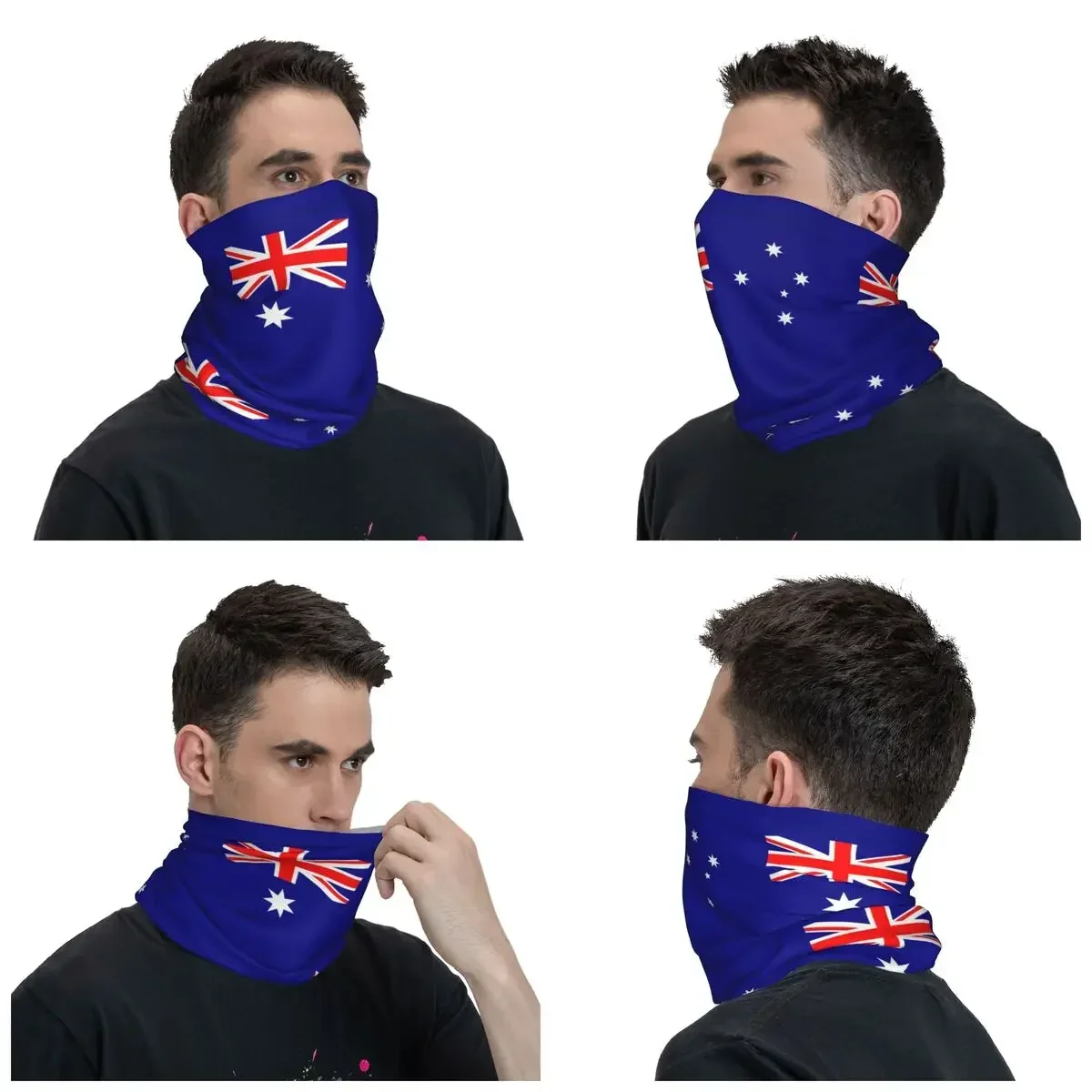 Australia Flag Bandana Neck Warmer Men Women Winter Ski Tube Scarf Gaiter Australian Pride Face Cover